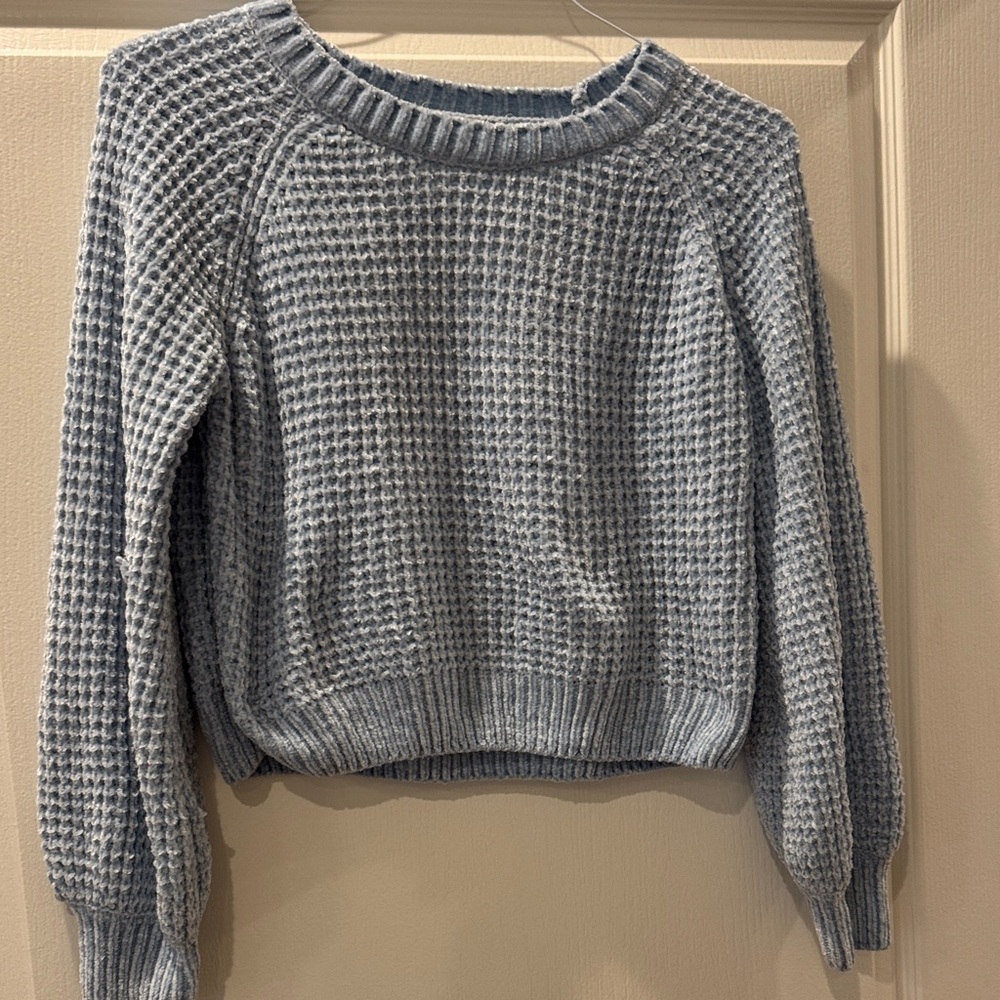 Altar'd State Light Blue Waffle Knit Sweater XS